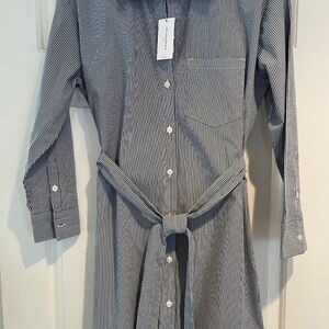 Banana Republic NWT Navy white Shirtdress XS